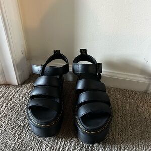 Dr. Martens Blaire Black Platform Sandals